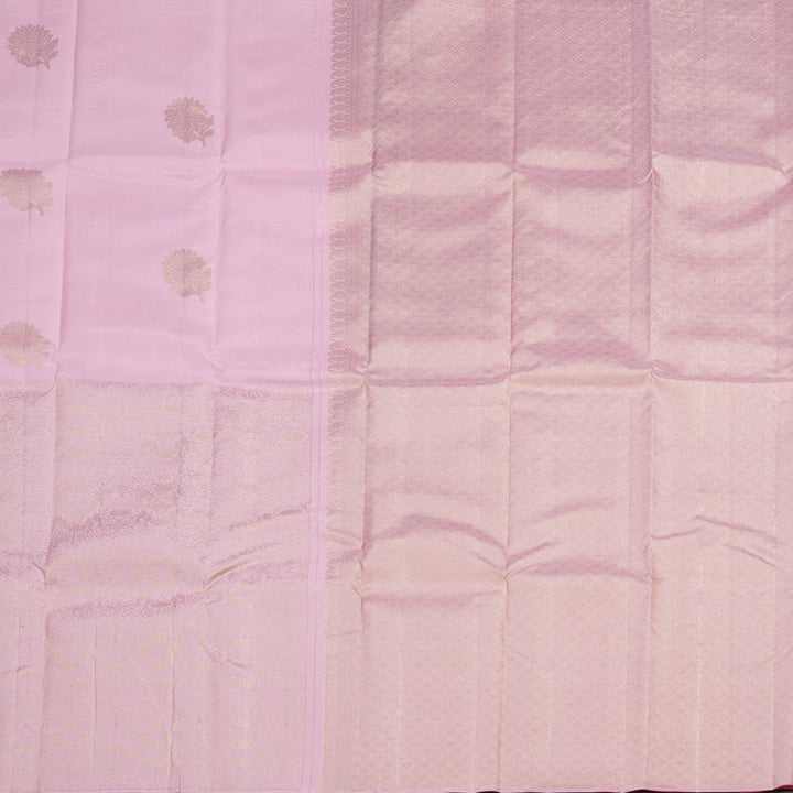 Hayagrivas Handloom Pure Kanjivaram Silk Saree in Delicate Baby Pink KBE238D6-1