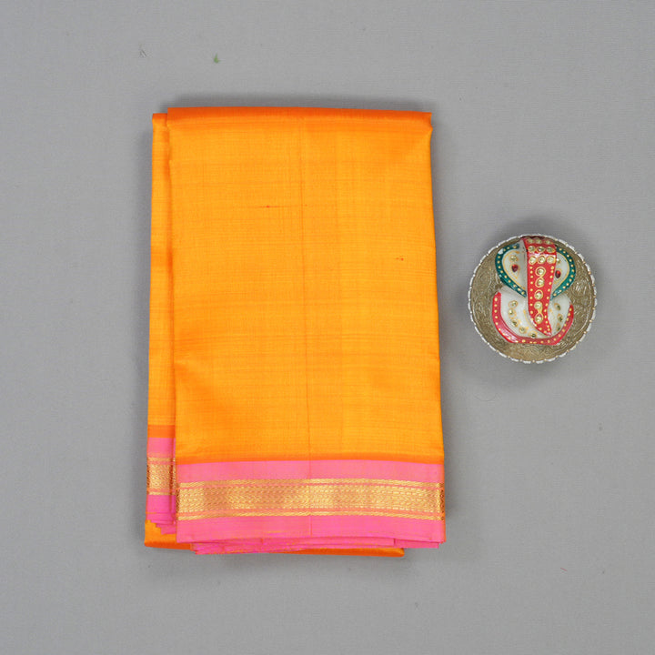 Hayagrivas Orange Handloom Kanjivaram Silk Saree KBE2393C3-16