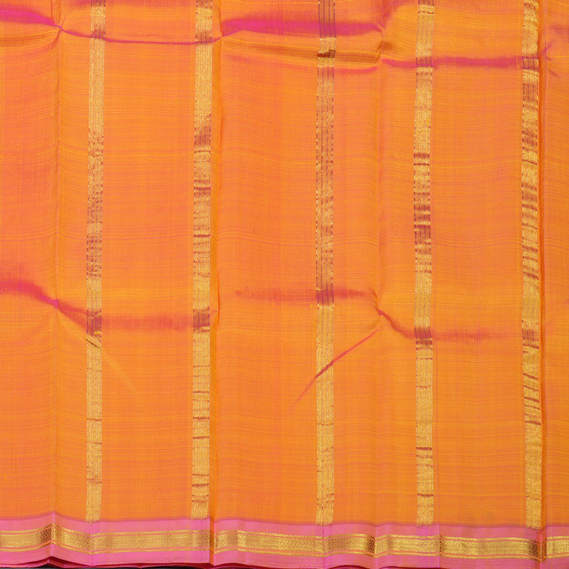 Hayagrivas Orange Handloom Kanjivaram Silk Saree KBE2393C3-16