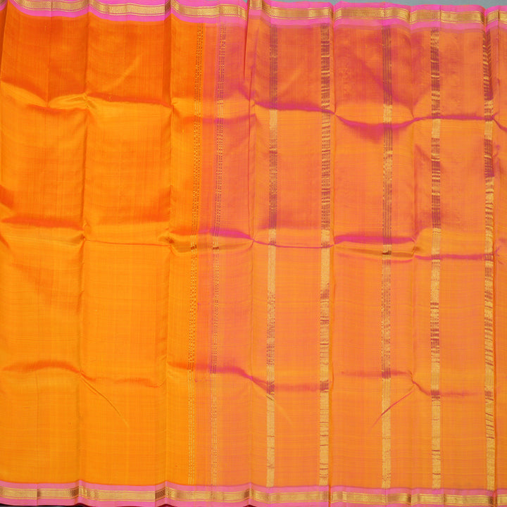 Hayagrivas Orange Handloom Kanjivaram Silk Saree KBE2393C3-16
