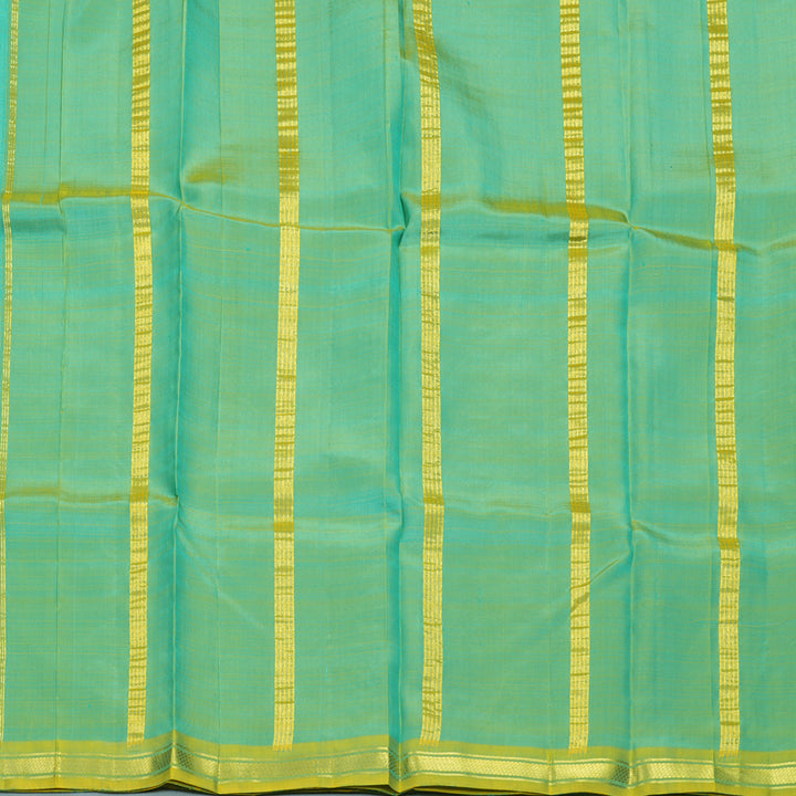 Hayagrivas Handloom Sea Green Kanjivaram Silk Saree KBE2393C3-28