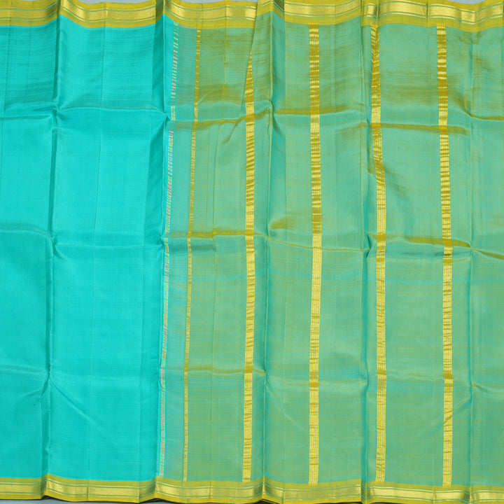 Hayagrivas Handloom Sea Green Kanjivaram Silk Saree KBE2393C3-28