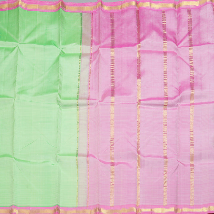 Hayagrivas Handloom Pista Green Kanjivaram Silk Saree KBE2393C3-7