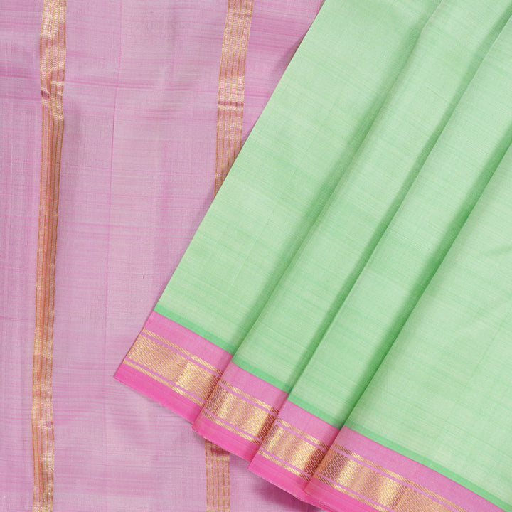 Hayagrivas Handloom Pista Green Kanjivaram Silk Saree KBE2393C3-7