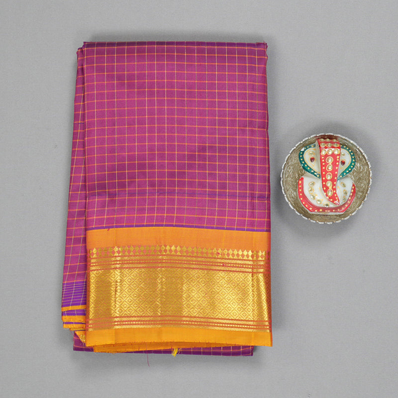 Hayagrivas Magenta Pure One-sided border Kanjivaram Silk Saree KBE2393C5-22