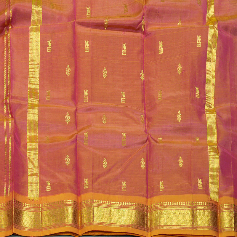 Hayagrivas Magenta Pure One-sided border Kanjivaram Silk Saree KBE2393C5-22