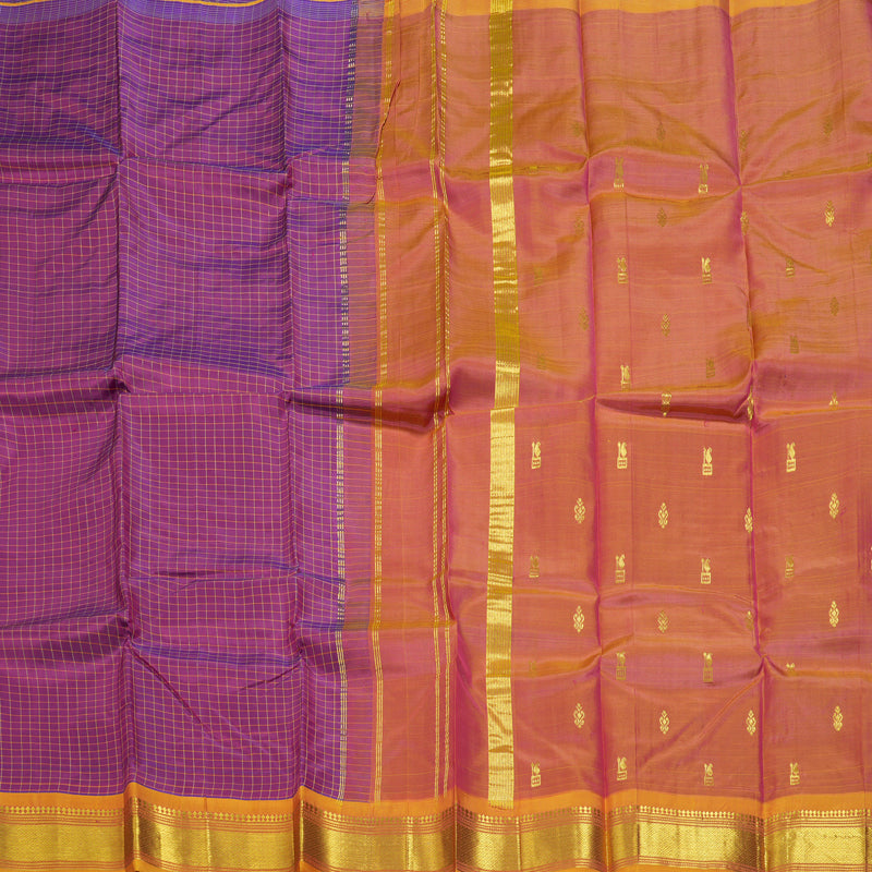 Hayagrivas Magenta Pure One-sided border Kanjivaram Silk Saree KBE2393C5-22