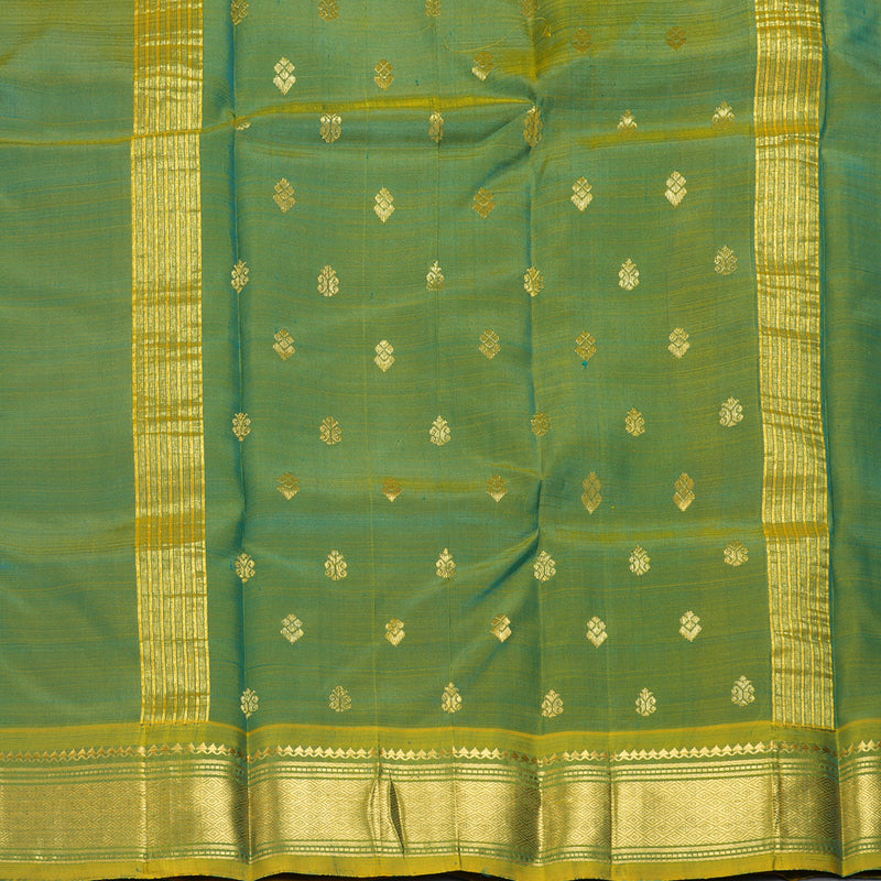 Hayagrivas Mayilkazhuthu Pure One-sided border Kanjivaram Silk Saree KBE2393C5-8