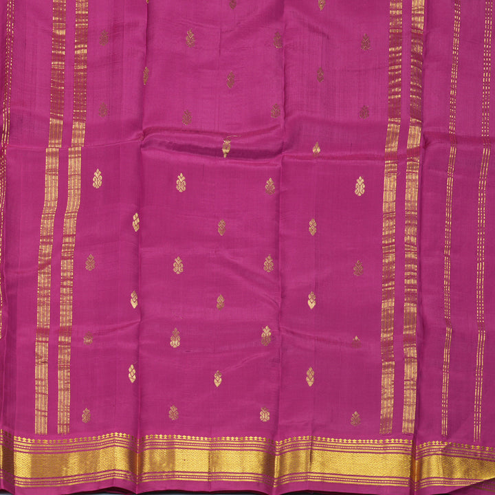 Hayagrivas Magenta Pure One-sided border Kanjivaram Silk Saree KBE2393C6-2
