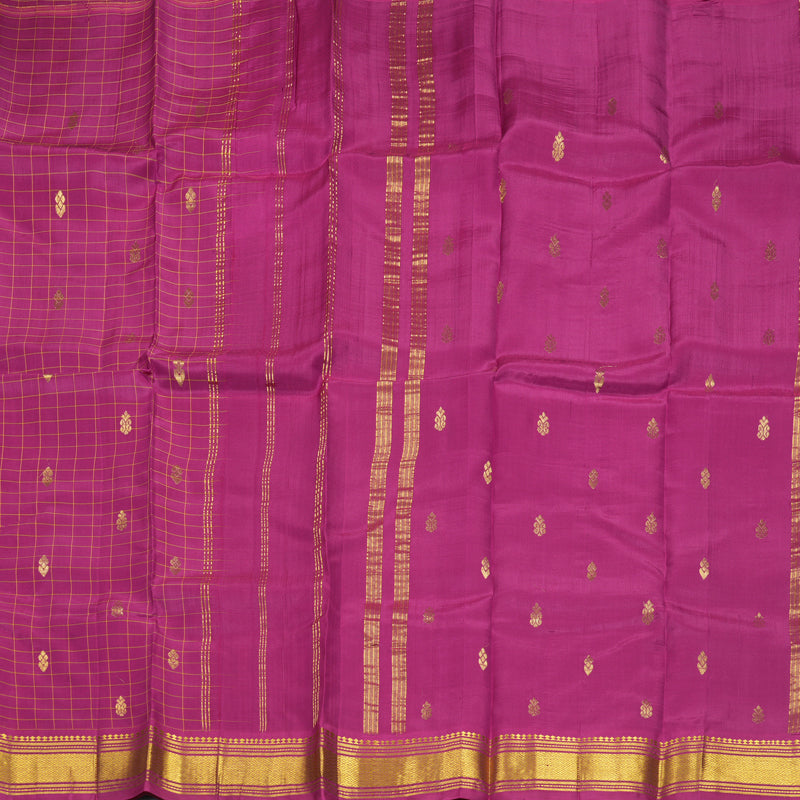 Hayagrivas Magenta Pure One-sided border Kanjivaram Silk Saree KBE2393C6-2