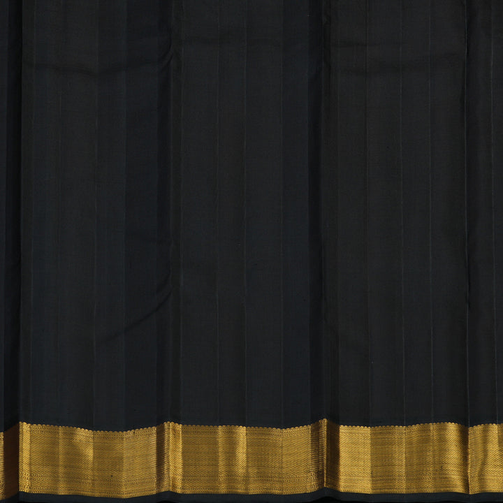 Hayagrivas Handloom Rust Orange Kanjivaram Silk Saree with Black Border KBE2397C1-2