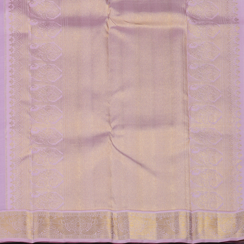 Hayagrivas Handloom Lavendar Kanjivaram Silk Saree with Baby Pink Border KBE2397C6-1