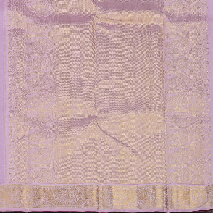 Hayagrivas Handloom Lavendar Kanjivaram Silk Saree with Baby Pink Border KBE2397C6-1