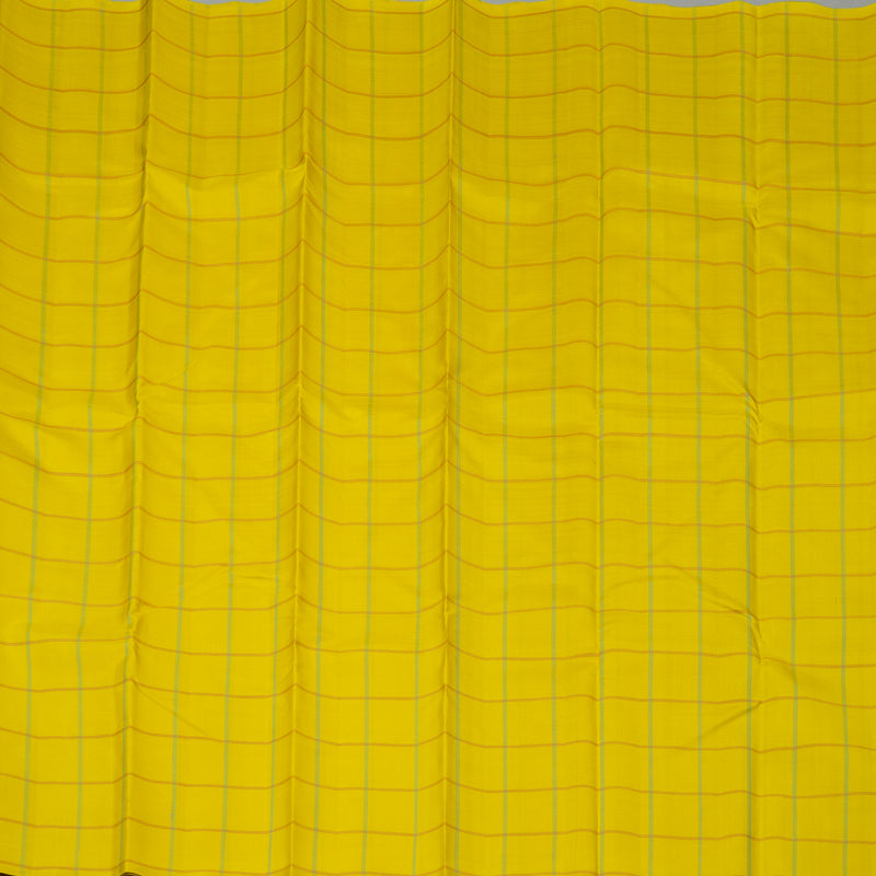 Hayagrivas Lemon Yellow Handloom Kanjivaram Silk Saree KBE23D1-1