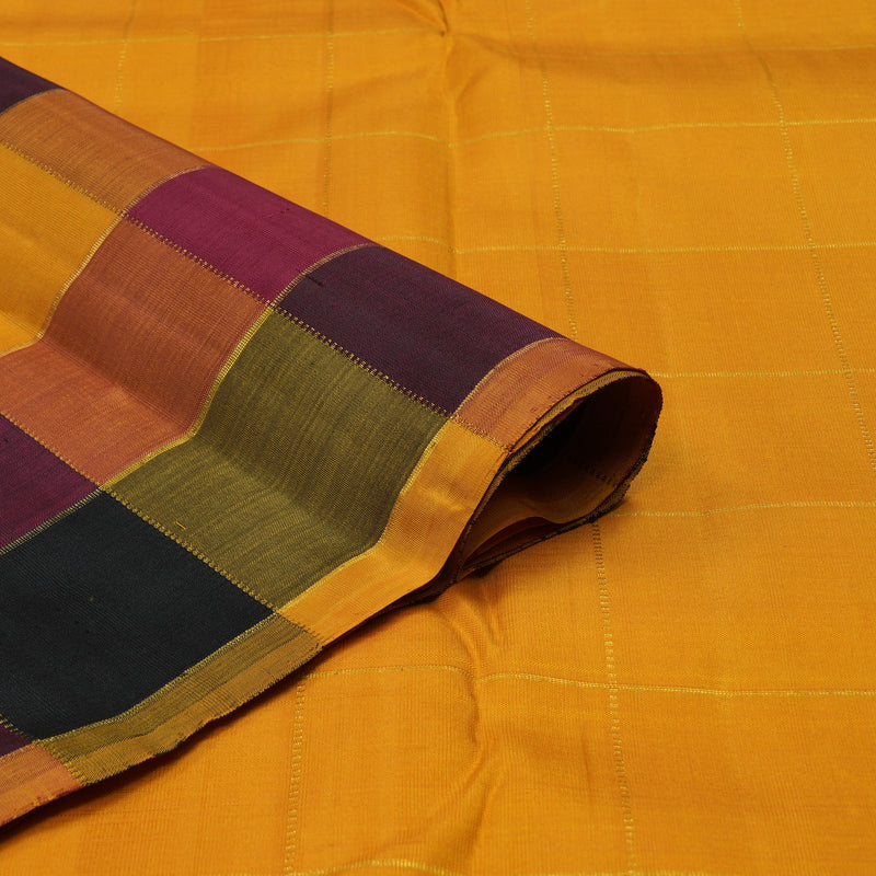 Hayagrivas Handloom Multicolour Checks Kanjivaram Silk Saree KBE23D3-1