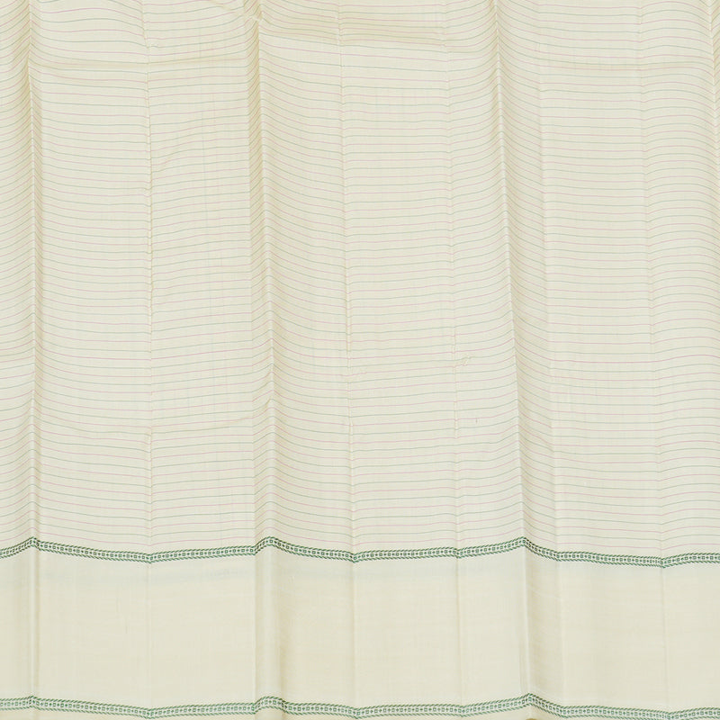 Hayagrivas Half White Handloom Kanjivaram Silk Saree KBE23D5-1