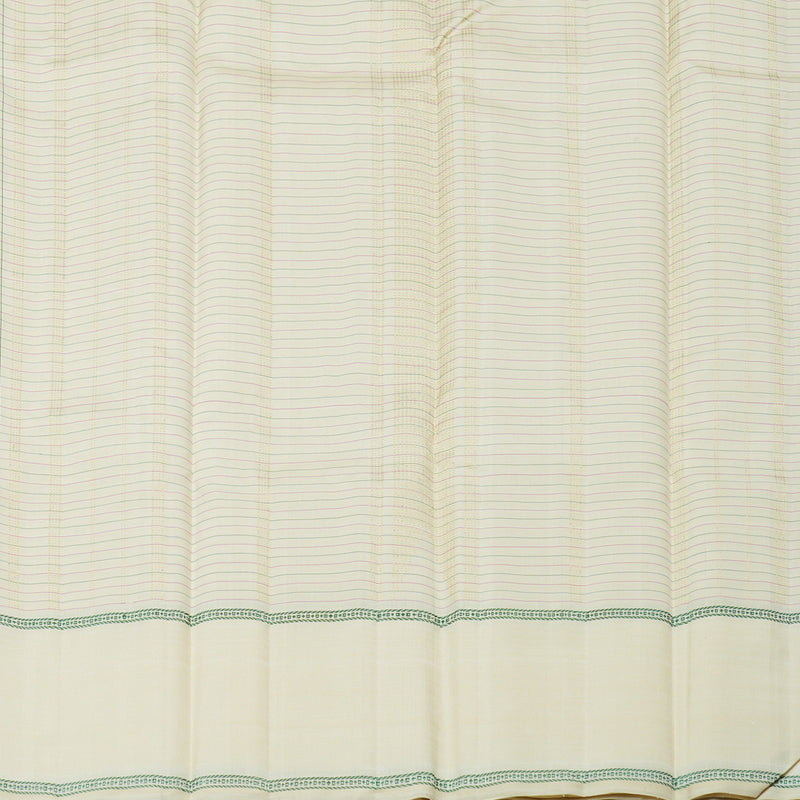 Hayagrivas Half White Handloom Kanjivaram Silk Saree KBE23D5-1