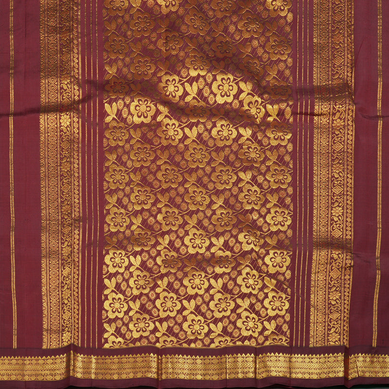 Hayagrivas Handloom Maroon Kanjivaram Silk Saree KBE2404C5-2