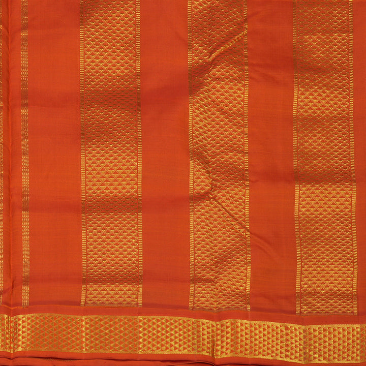 Hayagrivas Handloom Purple Ten Yards Silk Saree with Orange Border KBE2414C5-1