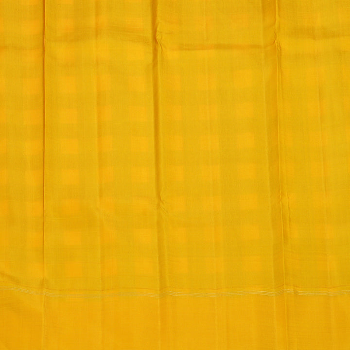 Hayagrivas Handloom Black & White Kanjivaram Silk Saree with Yellow Border KBE2496C1-1