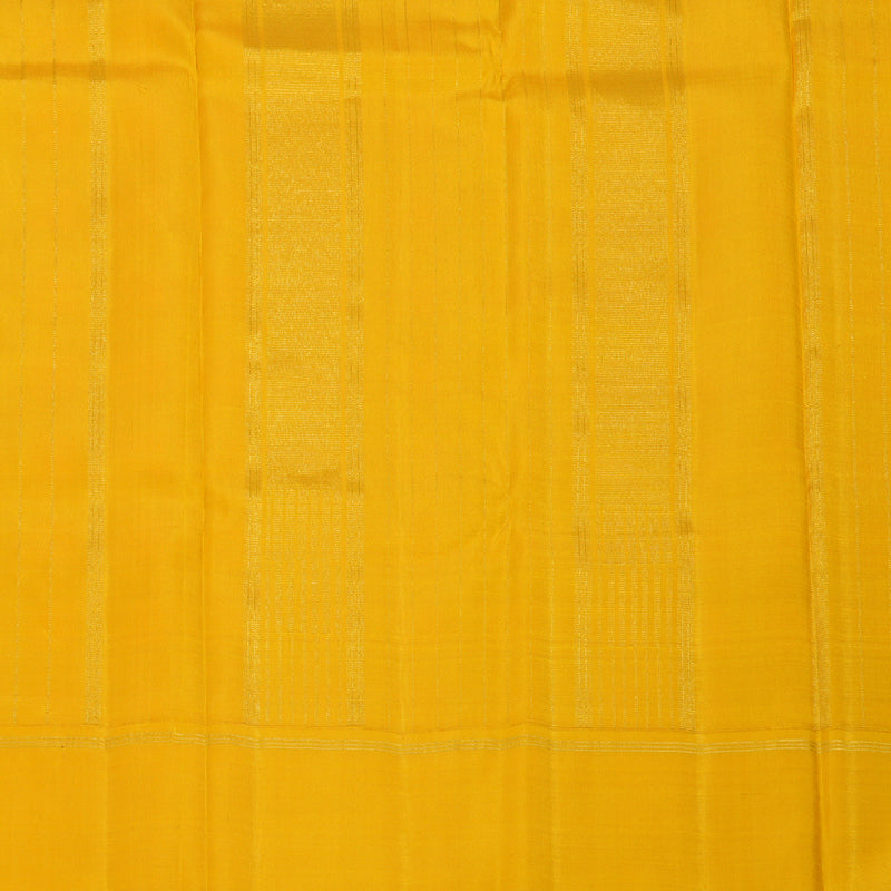 Hayagrivas Handloom Black & White Kanjivaram Silk Saree with Yellow Border KBE2496C1-1