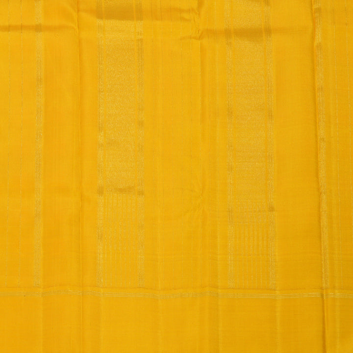 Hayagrivas Handloom Black & White Kanjivaram Silk Saree with Yellow Border KBE2496C1-1