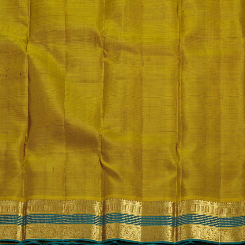 Hayagrivas Handloom Maroon Kanjivaram Silk Saree with Sampanga Yellow Border KBE2417C12-1