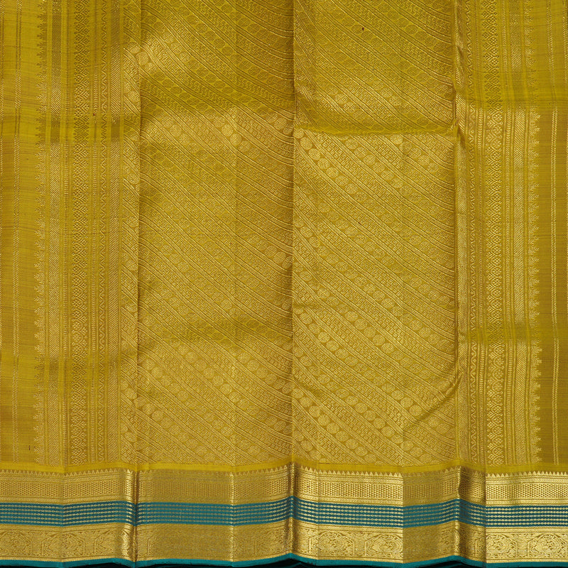 Hayagrivas Handloom Maroon Kanjivaram Silk Saree with Sampanga Yellow Border KBE2417C12-1