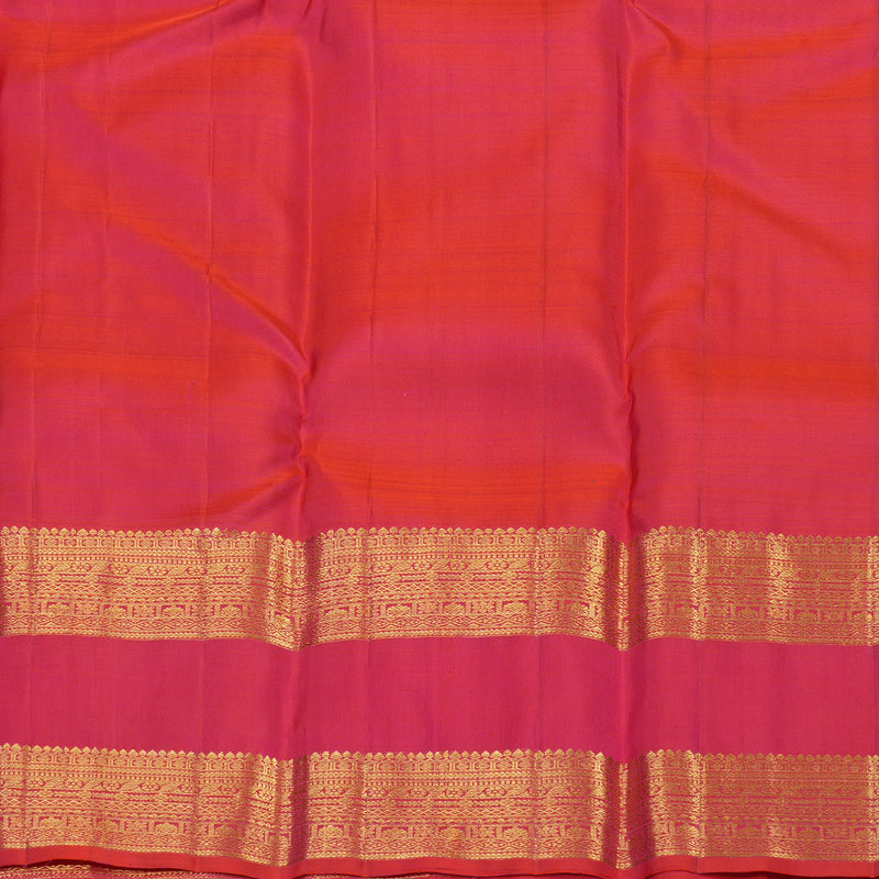 Hayagrivas Handloom Wine Purple Kanjivaram Silk Saree with Pink Border KBE2417C13-7