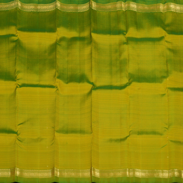 Hayagrivas Handloom Yellowish-Green Kanjivaram Silk Saree KBE2417C5-5