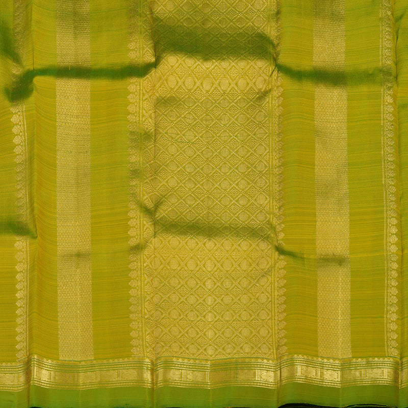 Hayagrivas Handloom Yellowish-Green Kanjivaram Silk Saree KBE2417C5-5