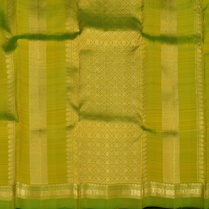 Hayagrivas Handloom Yellowish-Green Kanjivaram Silk Saree KBE2417C5-5