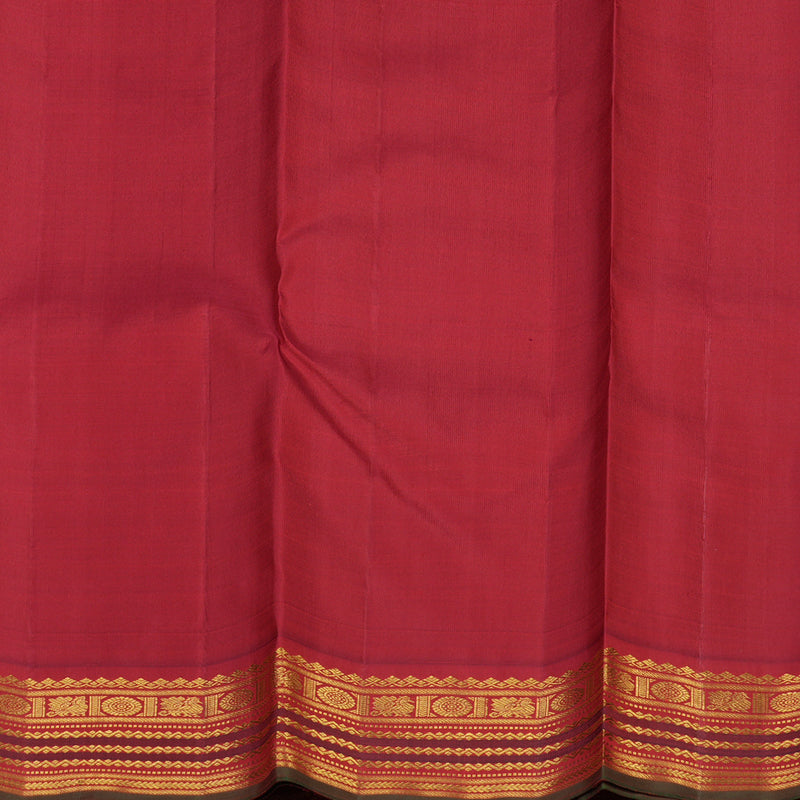 Hayagrivas Handloom MS Blue Kanjivaram Silk Saree with Maroon Border KBE2419C3-1