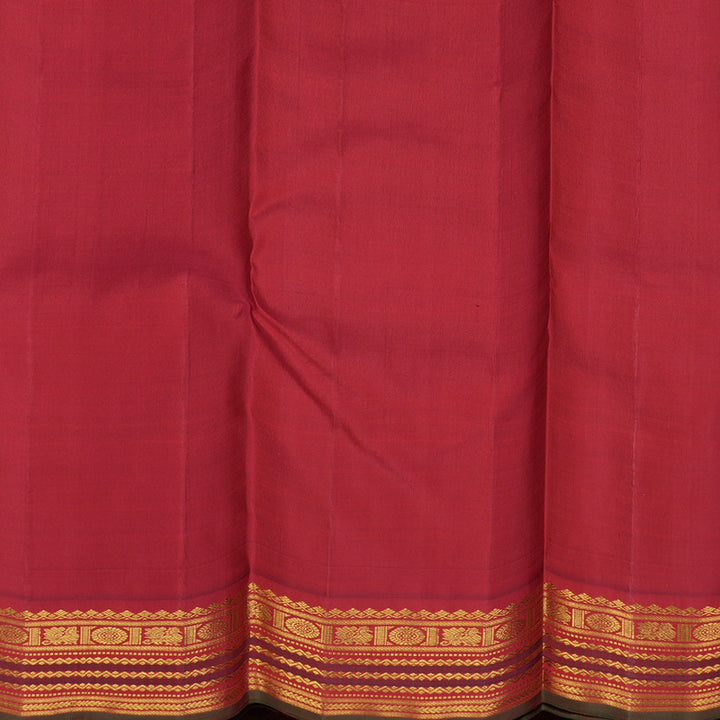 Hayagrivas Handloom MS Blue Kanjivaram Silk Saree with Maroon Border KBE2419C3-1