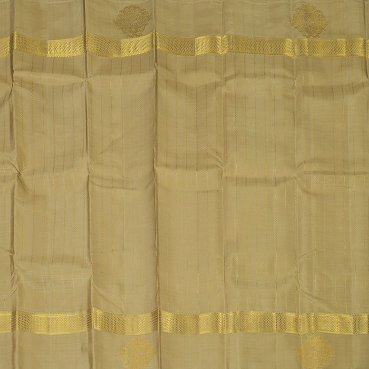 Hayagrivas Handloom Khaki Brown Kanjivaram Silk Saree KBE2523C47-1