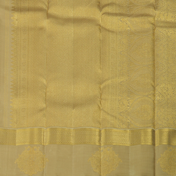 Hayagrivas Handloom Khaki Brown Kanjivaram Silk Saree KBE2523C47-1