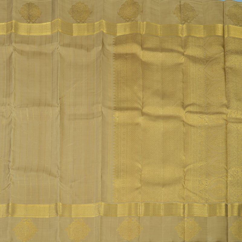 Hayagrivas Handloom Khaki Brown Kanjivaram Silk Saree KBE2523C47-1