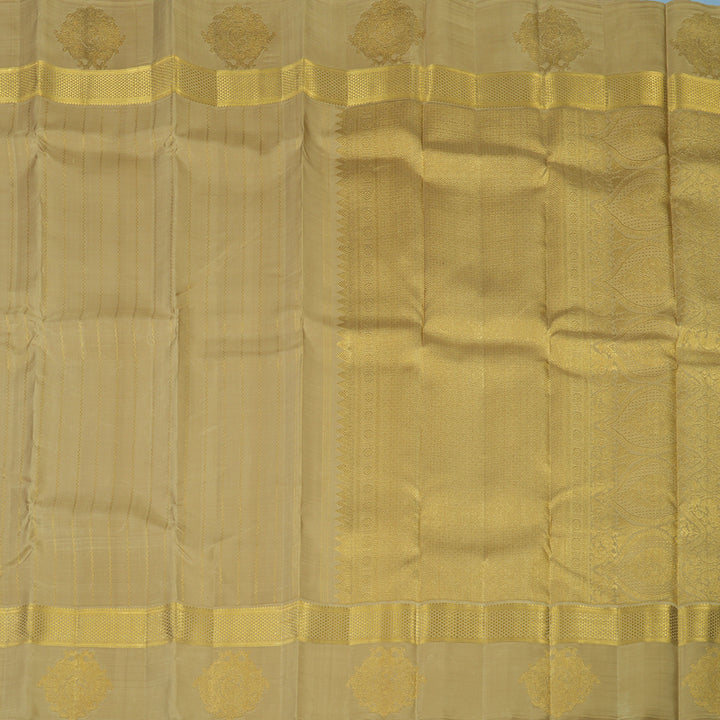 Hayagrivas Handloom Khaki Brown Kanjivaram Silk Saree KBE2523C47-1