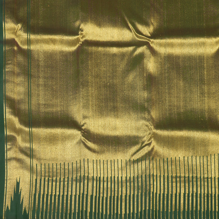 Hayagrivas Handloom Sandal Kanjivaram Silk Saree with Temple Border KBE2427C1-1