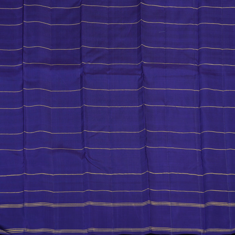 Hayagrivas Handloom Multicolour Checks Kanjivaram Silk Saree with Purplish-Blue Border KBE2427C4-1
