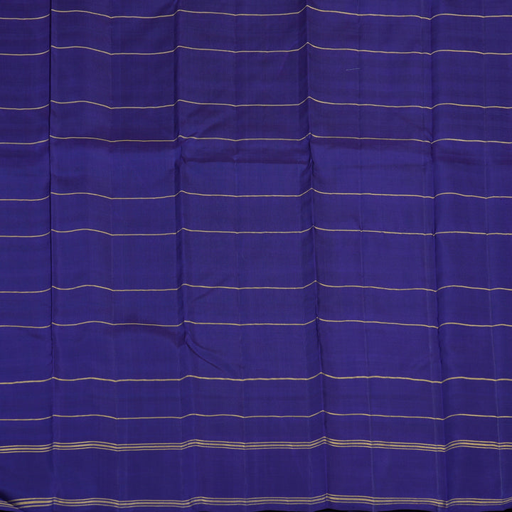 Hayagrivas Handloom Multicolour Checks Kanjivaram Silk Saree with Purplish-Blue Border KBE2427C4-1