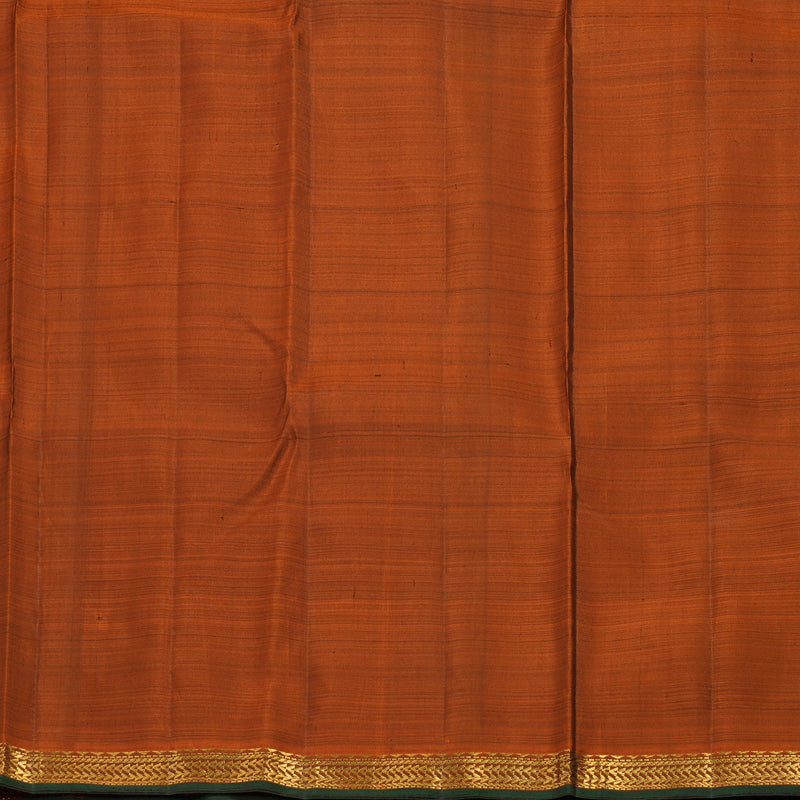 Hayagrivas Handloom Purple Shaded Stripes Kanjivaram Silk Saree with Rust Orange Border KBE2427C8-1
