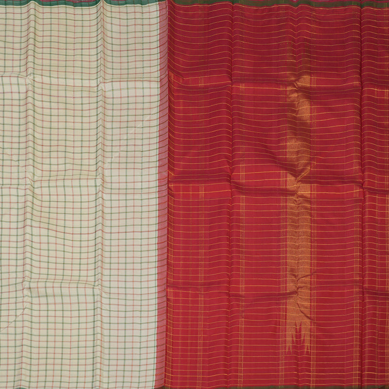 Hayagrivas Handloom Cream Kanjivaram Silk Saree KBE2428C1-1