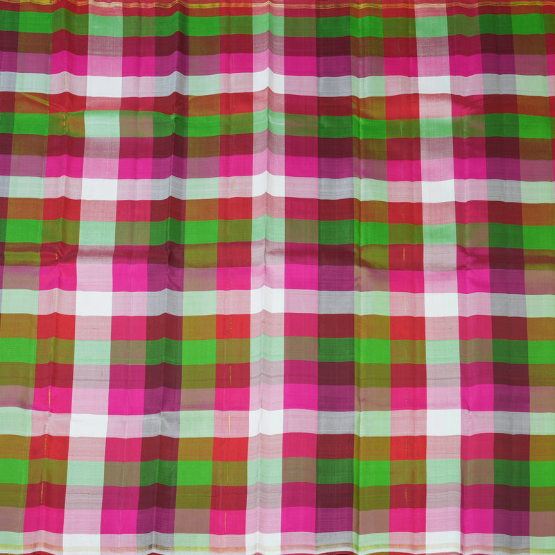 Hayagrivas Handloom Multicolour Checks Kanjivaram Silk Saree KBE2428C5-1