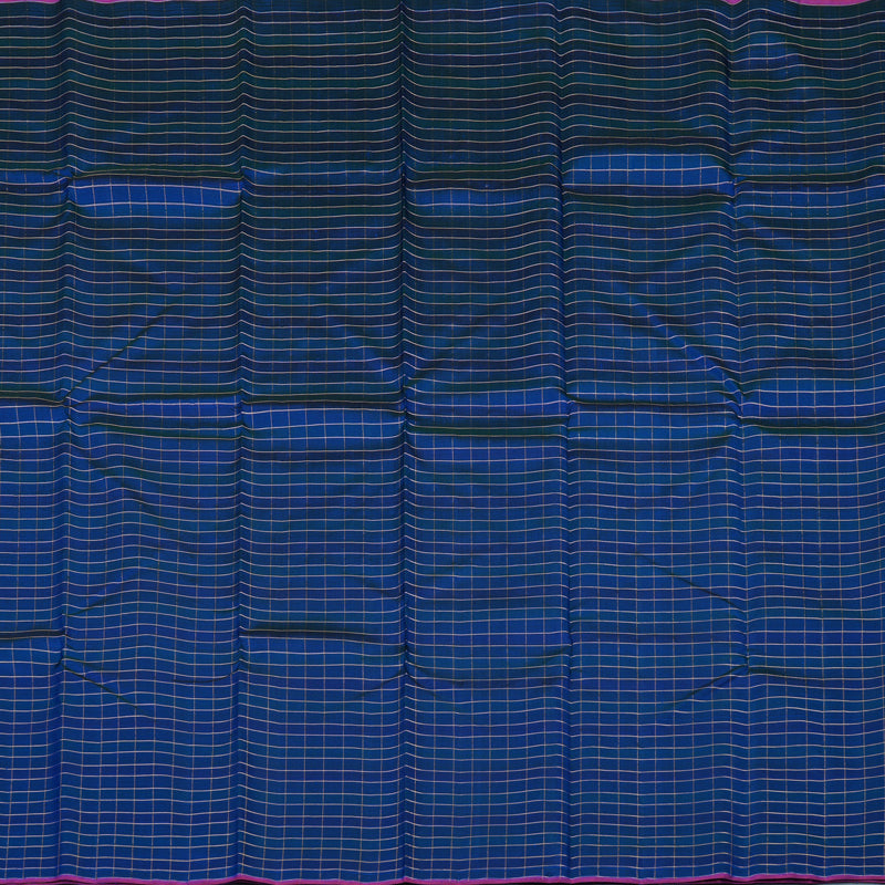 Hayagrivas Handloom Peacock Blue Kanjivaram Silk Saree KBE2428C6-1