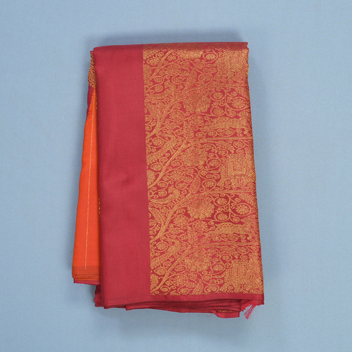 Hayagrivas Handloom Maroon Kanjivaram Silk Saree KBE2432C2-1