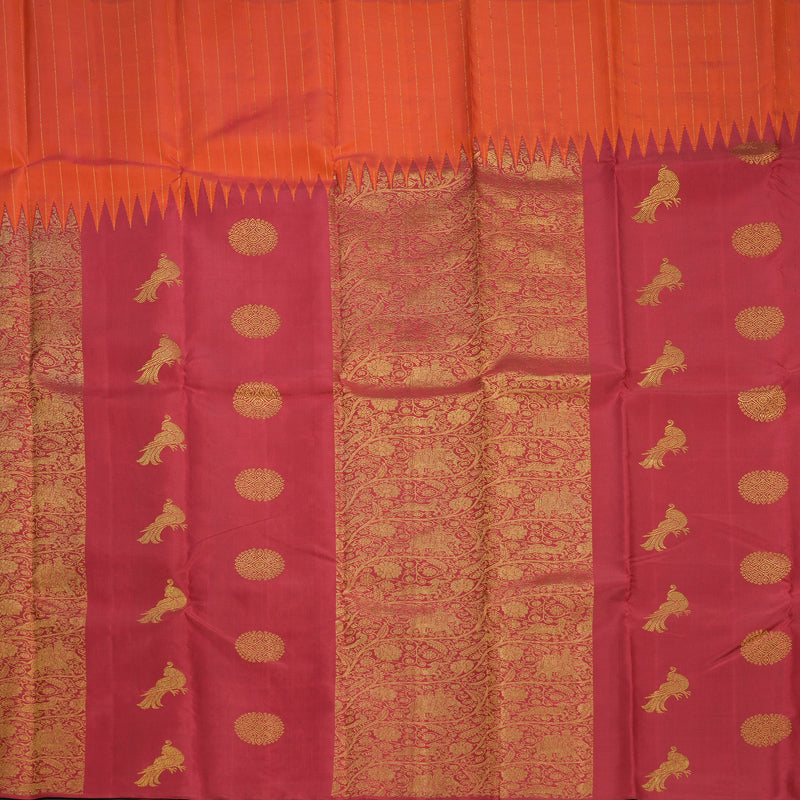 Hayagrivas Handloom Maroon Kanjivaram Silk Saree KBE2432C2-1