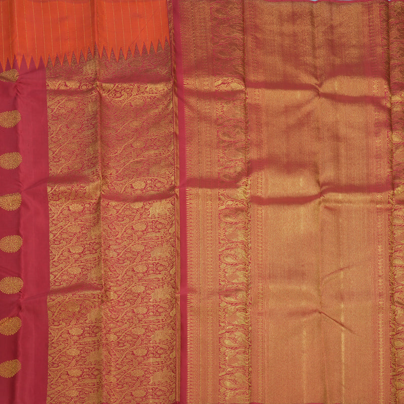 Hayagrivas Handloom Maroon Kanjivaram Silk Saree KBE2432C2-1