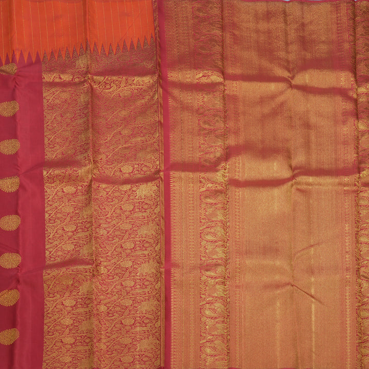 Hayagrivas Handloom Maroon Kanjivaram Silk Saree KBE2432C2-1