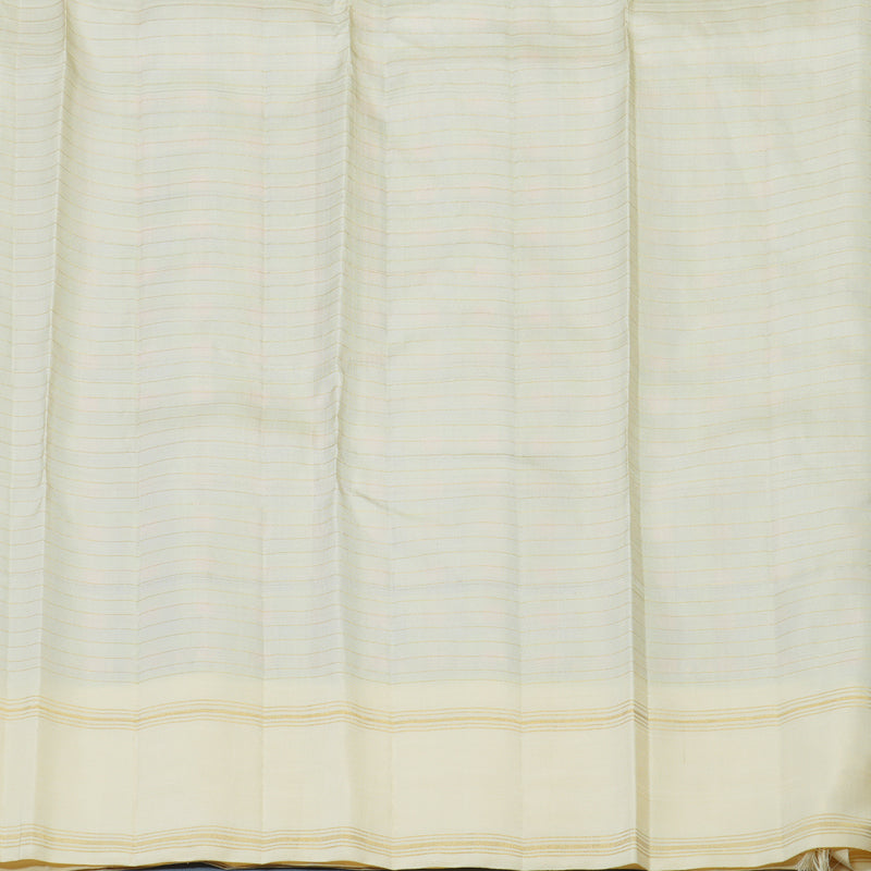 Hayagrivas Handloom Multicolour Checks Kanjivaram Silk Saree with Cream Border KBE2432C6-1
